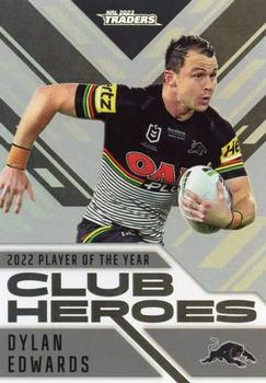 2023 NRL Traders Titanium - Club Heroes Silver #CHS21 Dylan Edwards Front
